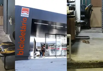 Problemas no bicicletário de Niterói: ratos, insegurança e funcionários se alimentando perto de esgoto; vídeo