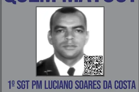 Cartaz pede informações sobre envolvidos na morte de Policial Militar do BAC