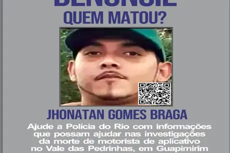 Cartaz pede informações sobre envolvidos na morte de motorista de aplicativo de São Gonçalo