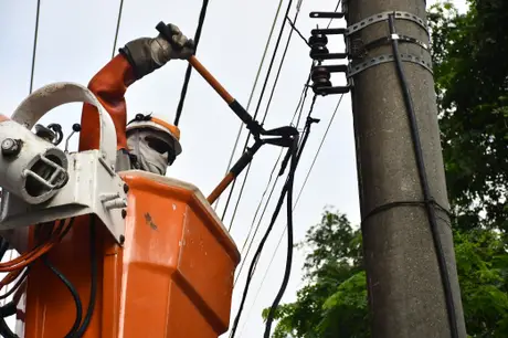 Ação conjunta remove cerca de 300 quilos de cabos telefônicos de postes em Niterói